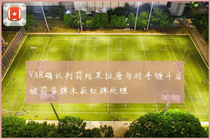 VAR确认判罚结果拉唐与对手缠斗后被罚黄牌未获红牌处理